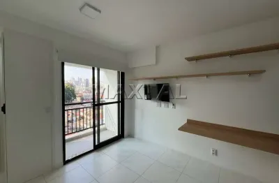 Studio mobiliado para locação de 26m² com sacada, no bairro jardim são paulo
