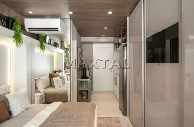Studio à venda, em construção, de 40 m², com varanda, 1 suíte e 1 vaga de garagem, em santo amaro.