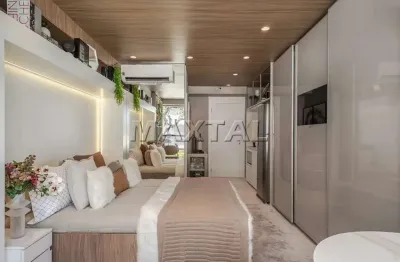 Studio  à venda, em construção, de 40 m², com varanda, 1 suíte e 1 vaga de garagem, em santo amaro.