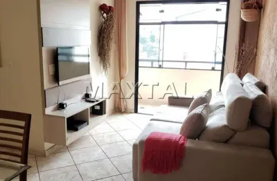 Apartamento mobiliado de 48m², 2 dormitórios, 1 banheiro, 1 vaga, no parque mandaqui.