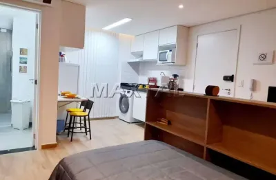 Studio mobiliado para locação em santana, de 30m² 1 suíte e cozinha americana.
