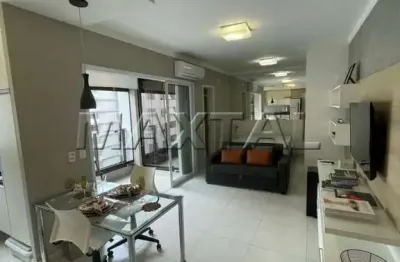 Apartamento disponível para locação, de 38 m², com varanda gourmet, 1 suíte e 1 vaga, no paraíso.