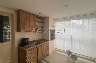 Apartamento seminovo mobiliado em santana de 123 m², varanda gourmet, 2 suítes e 2 vagas.
