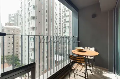 Studio para venda em moema com 1 quarto, sendo 1 suíte, 25m², todo mobiliado, lazer completo.