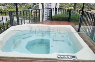 Cobertura para locação de 270m², com 3 dormitórios, e 4 vagas, em santo amaro.