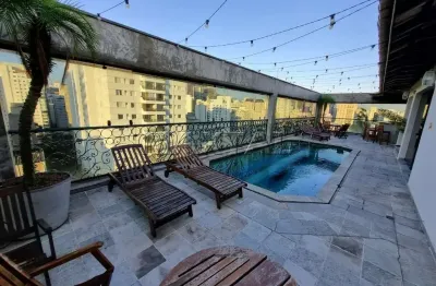 Flat mobiliado e decorado com 1 dormitório  2 sacadas  e 1 vaga. edificio  parthenon les jardins