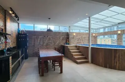 Cobertura Duplex para venda com espaço gorumet piscina privativa rico em armários e com 3 vagas
