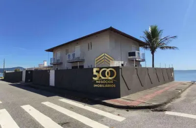 Casa residencial/comercial á venda, de frente para o mar, 350 m² privativos, terreno com 522 m² no balneário do estreito - florianópolis - sc