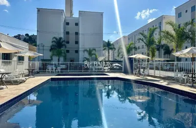 Bairro industrial, 2 quartos, semi mobiliado, garagem, portaria 24 hrs, área de lazer completo, venha conferir!!!