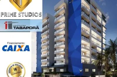 Residencial prime estúdio - apartamentos estúdio de 38m² na praia das palmeiras