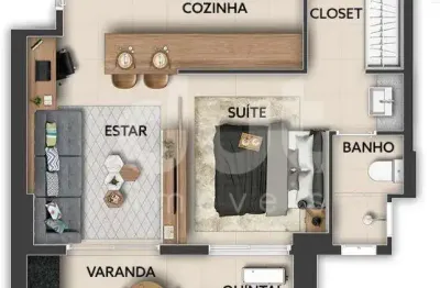 Kitnet / stúdio à venda na avenida aquidaban, 280, vila lídia, campinas, 46 m2 por r$ 590.000