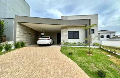 Linda casa térrea nova, recém construída, com 3 suítes à venda no jardim valência, em bonfim paulista - ribeirão preto / sp