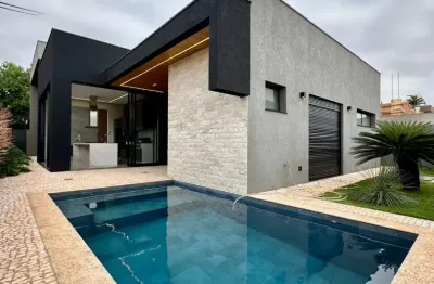 Belíssima casa térrea com 4 suítes, escritório, chopeira e automação à venda no alphaville ribeirão preto