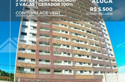Adrianópolis - semi-mobiliado - 3 suítes + escritório - vagas em subsolo