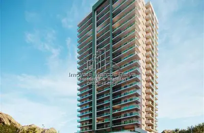 Apartamento novo top, frente para o mar em mongaguá