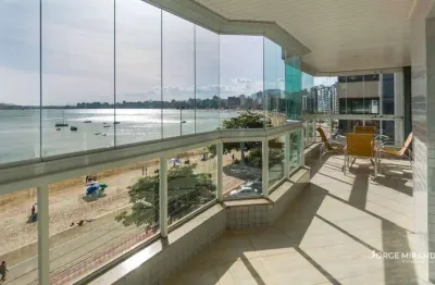 Apartamento com 4 suítes frente p/ mar à venda na praia do morro - guarapari/es