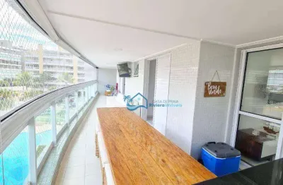 Apartamento com 4 dormitórios à venda, 123 m² por r$ 3.900.000,00 - riviera - módulo 7 - bertioga/sp