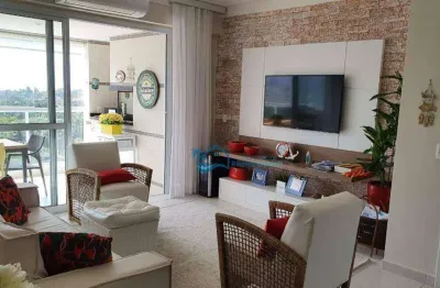 Apartamento com 3 dormitórios para alugar, 132 m² por r$ 2.500,00/dia - riviera - bertioga/sp