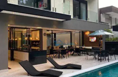 Casa com 5 dormitórios à venda, 350 m² por r$ 7.200.000,00 - riviera - módulo 24 - bertioga/sp