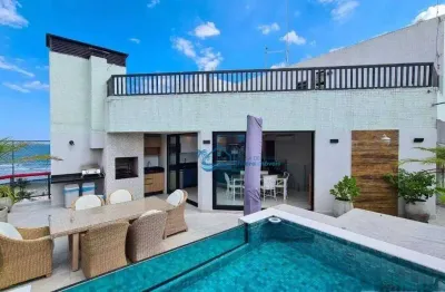 Cobertura com 4 dormitórios à venda, 200 m² por r$ 4.700.000,00 - riviera módulo 6 - bertioga/sp