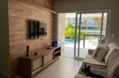 Apartamento com 3 dormitórios para alugar, 180 m² por r$ 3.200,00/dia - riviera módulo 07 - bertioga/sp