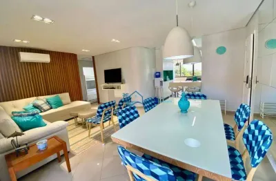 Apartamento com 3 dormitórios para alugar, 115 m² por r$ 3.500,00/dia - riviera módulo 04 - bertioga/sp