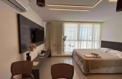 Flat com vista para o mar com 1 dormitório, com sala e cozinha integradas à venda, 26 m² por r$ 519.000 - tambaú - joão pessoa/pb