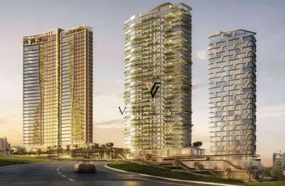 Flat com 1 dormitório, sala e cozinha integradas à venda, 41 m² por r$ 867.772 - altiplano cabo branco - joão pessoa/pb
