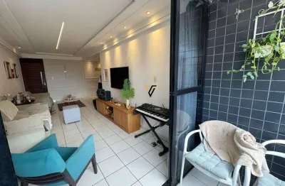 Apartamento amplo semimobiliado com 3 dormitórios, 2 salas e varanda para alugar, 132 m² por r$ 5.000/mês - tambaú - joão pessoa/pb