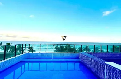 Apartamento semimobiliado com 3 dormitórios, sala para 2 ambientes, cozinha americana e varanda à venda por r$ 1.200.000 - intermares - cabedelo/pb
