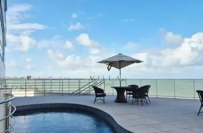 Apartamento pé na areia com 2 dormitórios, sala, cozinha americana e varanda à venda, 75 m² por r$ 950.000 - bessa - joão pessoa/pb
