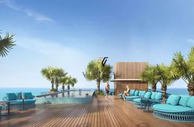 Studio à beira mar com 1 dormitório, sala, cozinha e varanda integrados à venda, 18 m² por r$ 484.199 - jardim oceania - joão pessoa/pb