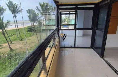 Apartamento à beira mar com 3 dormitórios, sala par 3 ambientes, cozinha e varanda à venda, 190 m² por r$ 1.800.000 - jardim oceania - joão pessoa/pb