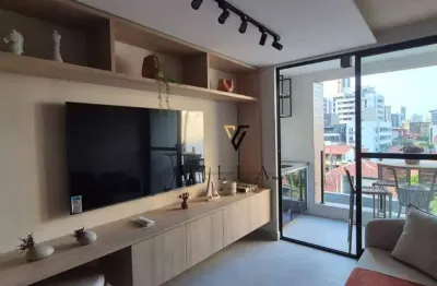 Apartamento excelente com 2 dormitórios, sala, cozinha americana e varanda à venda, 57 m² por r$ 700.000 - jardim oceania - joão pessoa/pb