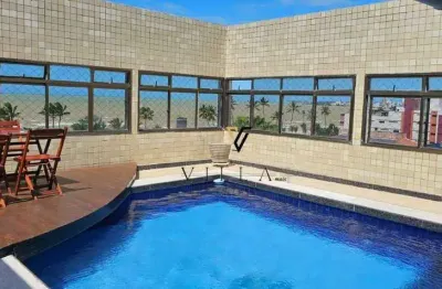 Cobertura linear com 4 dormitórios, sala para 2 ambientes, cozinha e área privativa à venda, 355 m² por r$ 1.695.000 - jardim oceania - joão pessoa/pb