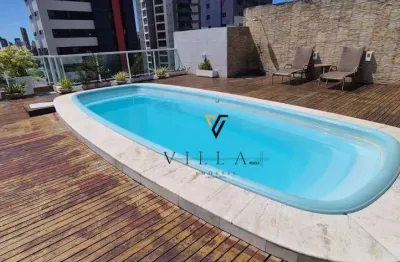 Apartamento espetacular com 2 dormitórios, 2 salas, cozinha americana e varanda à venda, 65 m² por r$ 550.000 - manaíra - joão pessoa/pb