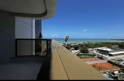 Apartamento excelente com 4 dormitórios, 3 salas, cozinha e varanda gourmet à venda, 220 m² por r$ 2.400.000 - altiplano cabo branco - joão pessoa/pb