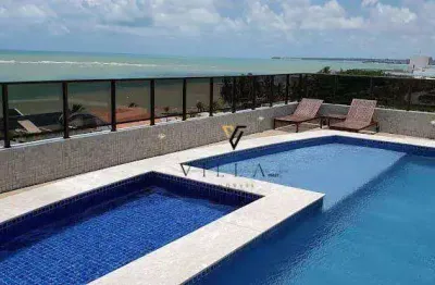 Apartamento à beira mar com 3 dormitórios, 2 salas, cozinha e varanda gourmet  à venda, 93 m² por r$ 1.220,000,00 - bessa - joão pessoa/pb