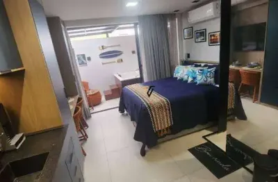 Flat a 50 m do mar com 1 dormitório sala e cozinha integradas à venda, 25 m² por r$ 480.000 - jardim oceania - joão pessoa/pb