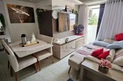 Apartamento com 2 dormitórios, 2 salas, cozinha americana e varanda à venda, 58 m² por r$ 450.000 - bessa - joão pessoa/pb