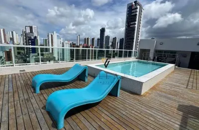 Apartamento com 2 dormitórios, 2 salas, cozinha e varanda à venda, 59 m² por r$ 580.000 - tambaú - joão pessoa/pb