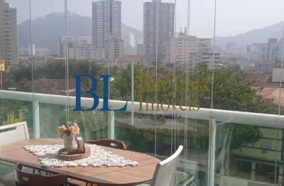 Apartamento à venda com 74m² - varanda gourmet em santos!!privilège gonzaga