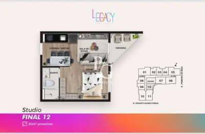 Apartamento 30m² condomínio clube- 1 quarto com sacada - ao lado do mcdonald´s pinhais