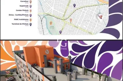 Apartamento com 2 quartos à venda na rua antônio gonçalves dias, 248, vargem grande, pinhais, 42 m2 por r$ 260.000