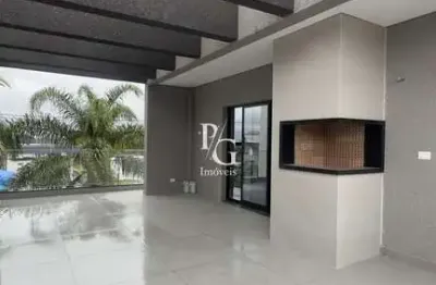 Sobrado com 155m² 3 suítes e terraço com vista livre e infra p/ jacuzzi no centro de pinhais/pr