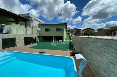Casa em condomínio fechado, com 120 m², 3 quartos sendo 1 suíte, área gourmet, piscina, salão de jogos, à venda por r$ 680.000 , maricá/rj