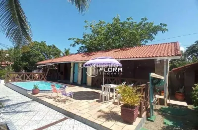 Casa com 4 quartos sendo 1 suíte, piscina. àrea gourmet, a 150 metros da praia, com 175 m², à venda, por r$ 630.000 - cordeirinho - maricá/rj