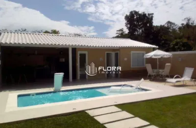 Casa duplex, com 4 quartos, sendo 1 suíte, edícula, piscina, área gourmet e sauna, com 240 m², à venda por r$ 1.190.000 -  maricá/rj