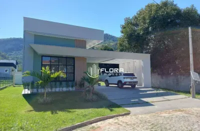 Casa Linear no Condomínio Vivere, com 121 m², À venda por R$ 770.000 - São José do Imbassai, Maricá-RJ