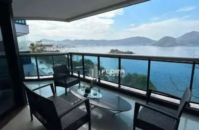 Apartamento com 4 dormitórios para alugar, 236 m² por r$ 13.850,00/mês - boa viagem - niterói/rj